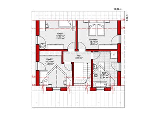 Fertighaus EDITION E 148 von WOLF-HAUS Schlüsselfertig ab 397338€, Satteldach-Klassiker Grundriss 2