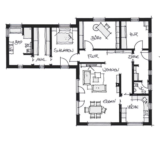 Wolfsystem Bungalow Osterhofen Floorplan 1