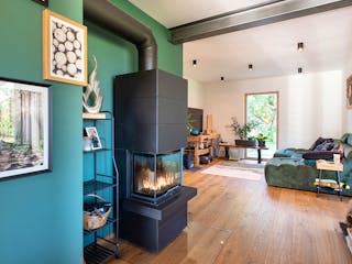 Fertighaus Einfamilienhaus mit Friseursalon von Wolf System, Pultdachhaus Innenansicht 1