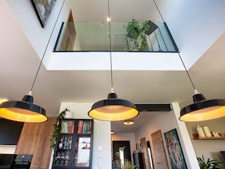 Fertighaus Einfamilienhaus Niederbayern von Wolf System, Stadtvilla Innenansicht 4