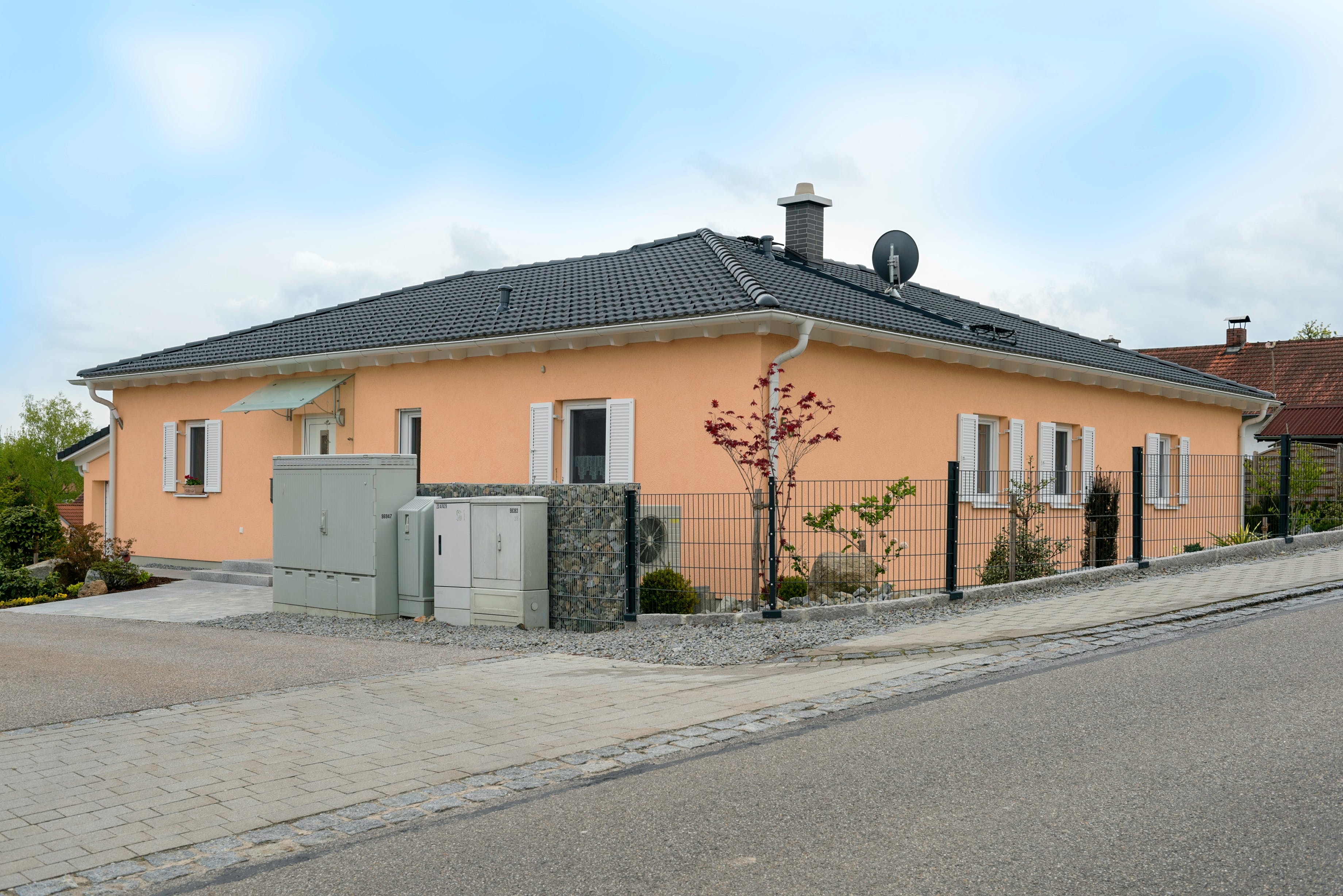 Fertighaus Bungalow Nöham von Wolf System, Bungalow Außenansicht 1