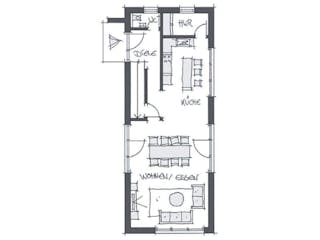 Fertighaus Landhaus Bullinger von Wolf System, Satteldach-Klassiker Grundriss 1