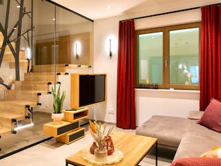 Fertighaus Musterhaus Aviva von Wolf System, Pultdachhaus Innenansicht 1