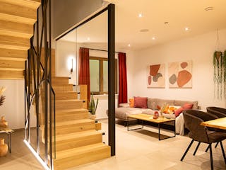 Fertighaus Musterhaus Aviva von Wolf System, Pultdachhaus Innenansicht 2