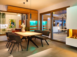 Fertighaus Musterhaus Aviva von Wolf System, Pultdachhaus Innenansicht 3