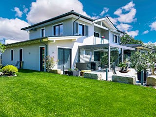 Fertighaus Musterhaus Dresden von Wolf System, Stadtvilla Außenansicht 1