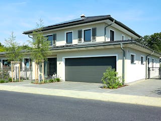 Fertighaus Musterhaus Dresden von Wolf System, Stadtvilla Außenansicht 2