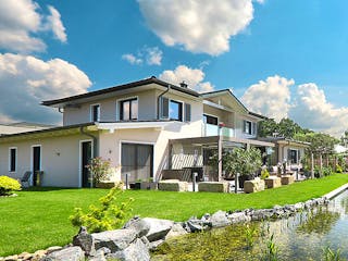 Fertighaus Musterhaus Dresden von Wolf System, Stadtvilla Außenansicht 3