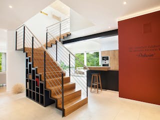 Fertighaus Musterhaus Poing von Wolf System, Pultdachhaus Innenansicht 3