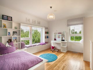 Fertighaus Musterhaus Poing von Wolf System, Pultdachhaus Innenansicht 7