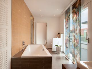 Fertighaus Musterhaus Poing von Wolf System, Pultdachhaus Innenansicht 8