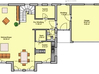 Fertighaus Stadtvilla Würzburg von Albert Haus Schlüsselfertig ab 352810€, Stadtvilla Grundriss 1