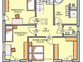 Fertighaus Stadtvilla Würzburg von Albert Haus Schlüsselfertig ab 352810€, Stadtvilla Grundriss 2