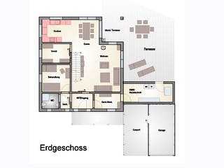 Fertighaus Haus Bretten von Wiese und Heckmann, Satteldach-Klassiker Grundriss 1