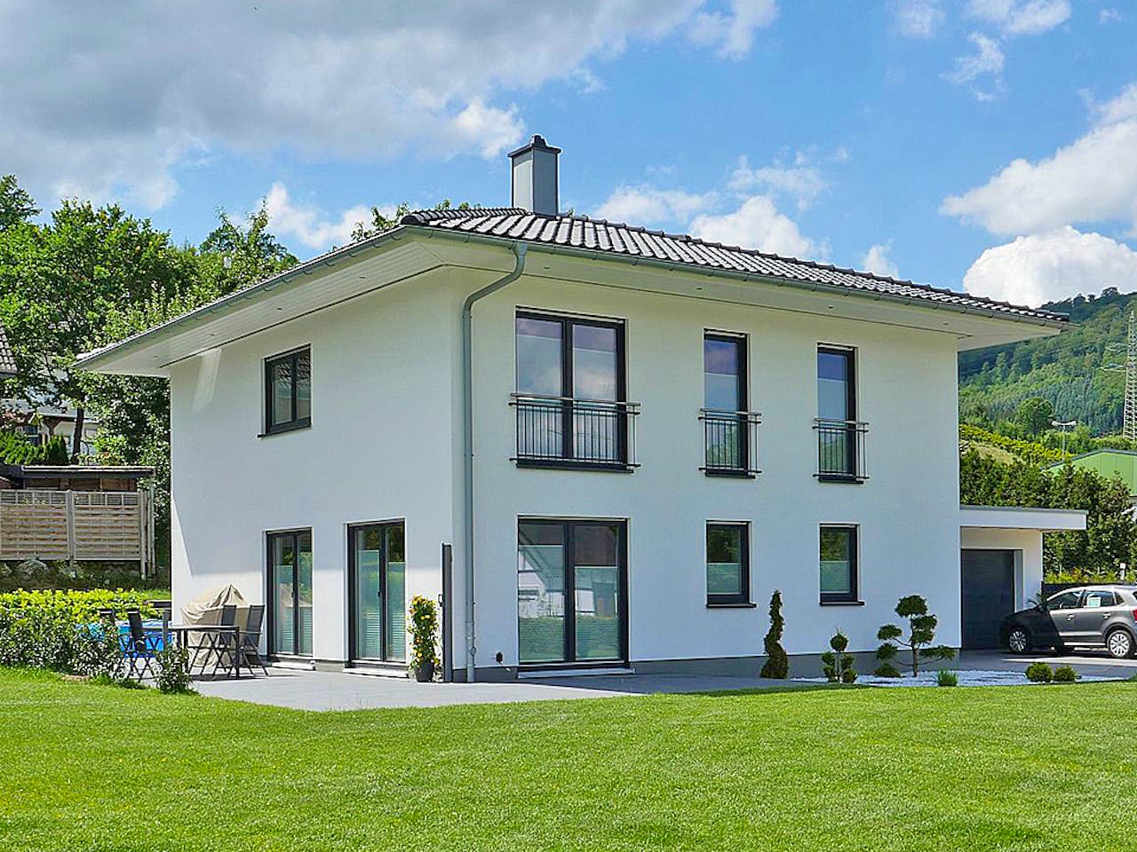 Fertighaus Haus Bültmann von Wiese und Heckmann, Stadtvilla Außenansicht 1