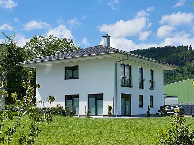 Fertighaus Haus Bültmann von Wiese und Heckmann, Stadtvilla Außenansicht 2