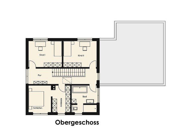 Fertighaus Haus Bültmann von Wiese und Heckmann, Stadtvilla Grundriss 2