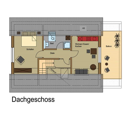 Fertighaus Haus Kersting von Wiese und Heckmann, Satteldach-Klassiker Grundriss 2