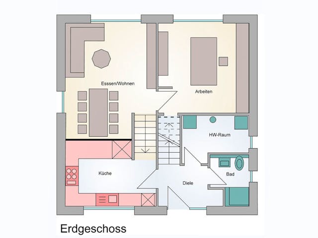 Fertighaus Haus Trojan von Wiese und Heckmann, Cubushaus Grundriss 1 Fertighaus Haus Trojan von Wiese und Heckmann, Cubushaus Grundriss 1