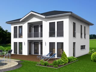 Fertighaus Stadtvilla 183 von Zimmermann Haus Schlüsselfertig ab 342200€, Stadtvilla Außenansicht 2