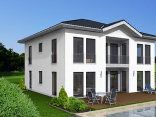 Fertighaus Stadtvilla 183 von Zimmermann Haus Schlüsselfertig ab 342200€, Stadtvilla Außenansicht 4