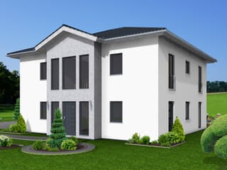 Fertighaus Stadtvilla 183 von Zimmermann Haus Schlüsselfertig ab 342200€, Stadtvilla Außenansicht 5