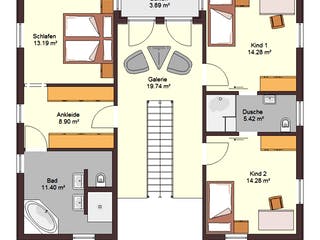 Fertighaus Stadtvilla 183 von Zimmermann Haus Schlüsselfertig ab 342200€, Stadtvilla Grundriss 2