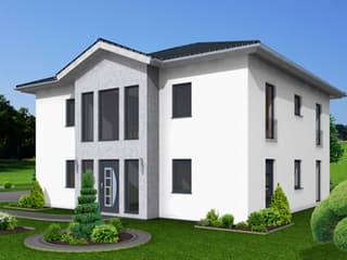 Fertighaus Stadtvilla 192 von Zimmermann Haus Schlüsselfertig ab 360230€, Stadtvilla Außenansicht 3