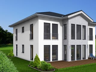 Fertighaus Stadtvilla 192 von Zimmermann Haus Schlüsselfertig ab 360230€, Stadtvilla Außenansicht 4