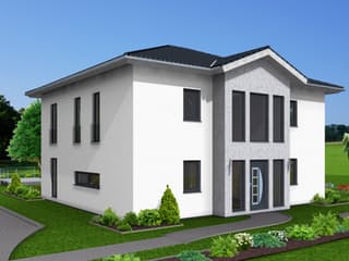 Fertighaus Stadtvilla 192 von Zimmermann Haus Schlüsselfertig ab 360230€, Stadtvilla Außenansicht 5