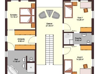 Fertighaus Stadtvilla 192 von Zimmermann Haus Schlüsselfertig ab 360230€, Stadtvilla Grundriss 2