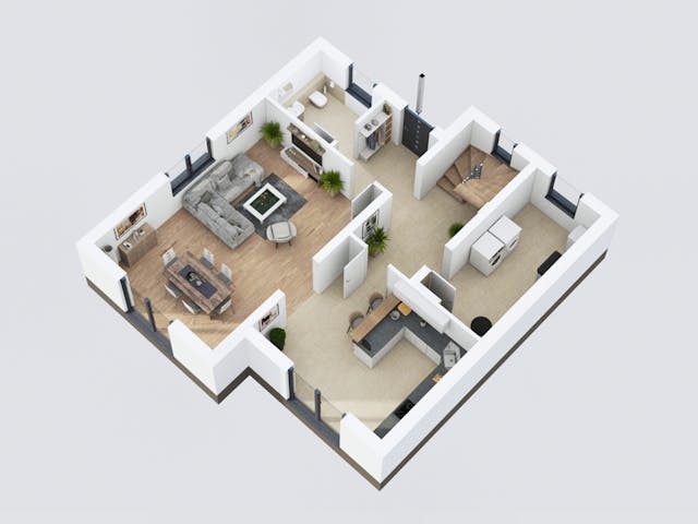 Massivhaus Masterhaus EFH 146 von Ytong Bausatzhaus, Satteldach-Klassiker Grundriss 1