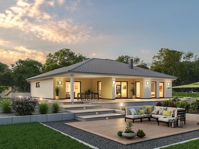 Massivhaus Bungalow BGL 114 von Ytong Bausatzhaus, Bungalow Außenansicht 2