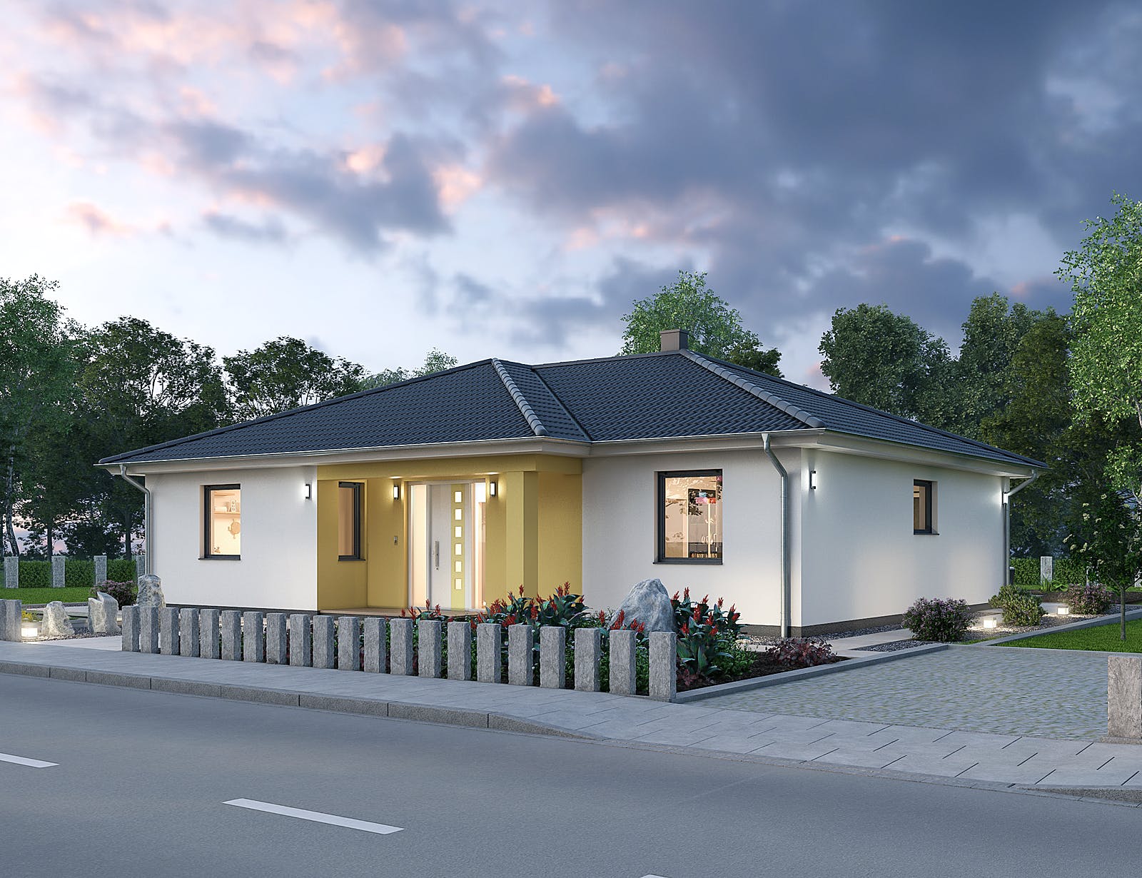 Massivhaus Bungalow BGL 120 von Ytong Bausatzhaus, Bungalow Außenansicht 1