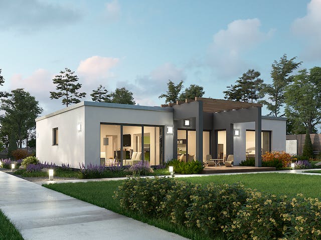 Massivhaus Bungalow BGL 121 von Ytong Bausatzhaus, Bungalow Außenansicht 2