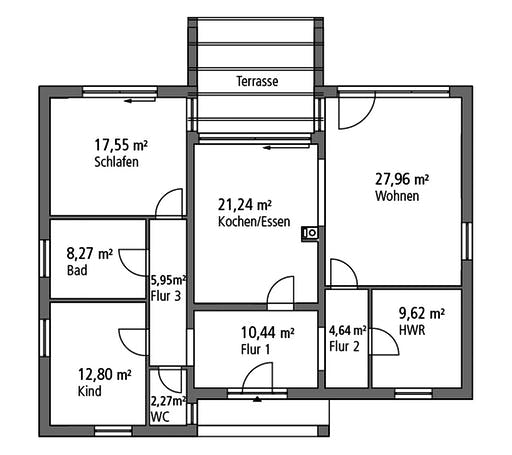 Ytong Bungalow 121 Floorplan 1