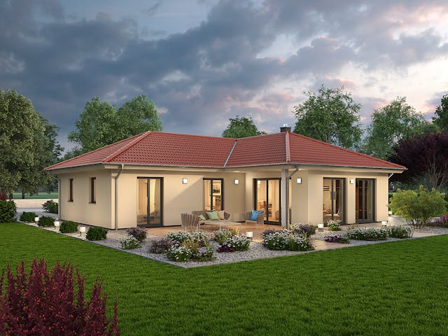 Massivhaus Bungalow BGL 122 von Ytong Bausatzhaus, Bungalow Außenansicht 2