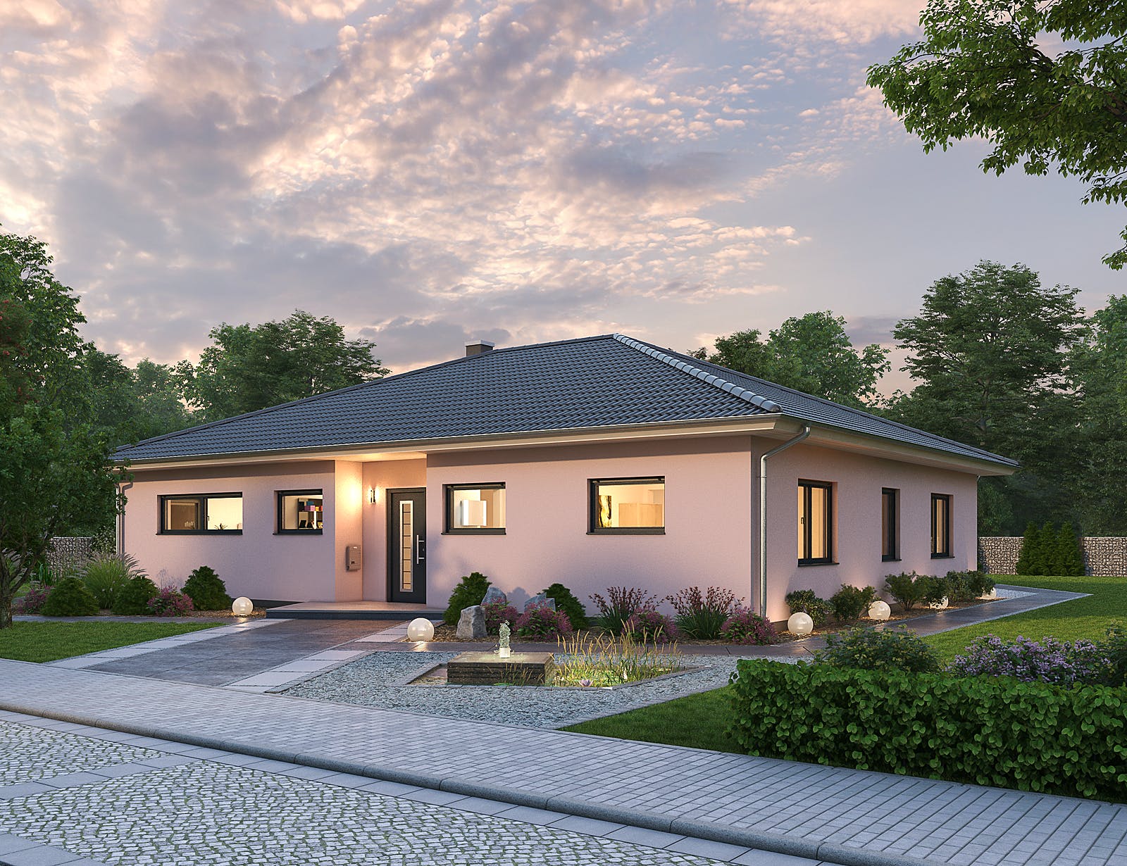 Massivhaus Bungalow BGL 154 von Ytong Bausatzhaus Bausatzhaus ab 186000€, Bungalow Außenansicht 1