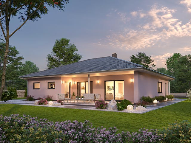 Massivhaus Bungalow BGL 154 von Ytong Bausatzhaus, Bungalow Außenansicht 2