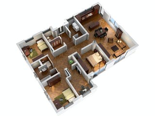 Massivhaus Bungalow BGL 154 von Ytong Bausatzhaus, Bungalow Grundriss 2