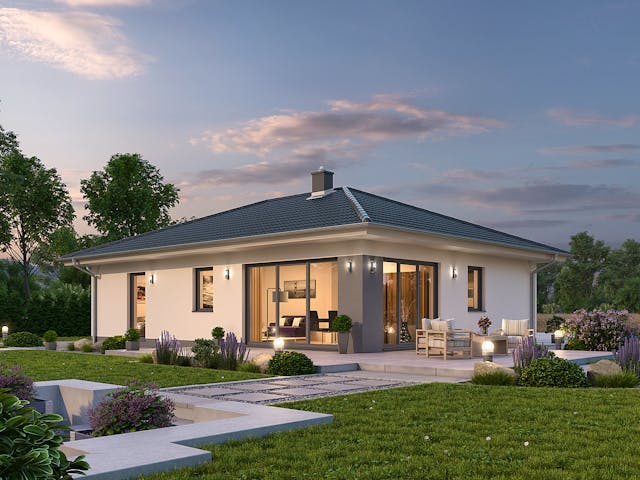 Massivhaus Bungalow BGL 87 von Ytong Bausatzhaus, Bungalow Außenansicht 2