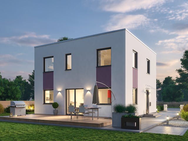 Massivhaus Einfamilienhaus BHS 122 von Ytong Bausatzhaus, Cubushaus Außenansicht 2