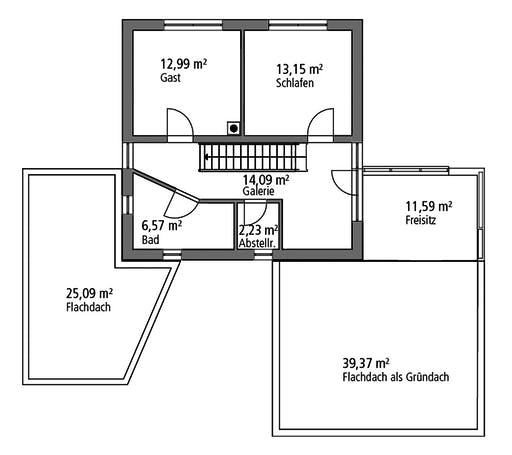 Massivhaus Einfamilienhaus BHS 146 von Ytong Bausatzhaus Bausatzhaus ab 155000€, Cubushaus Grundriss 2