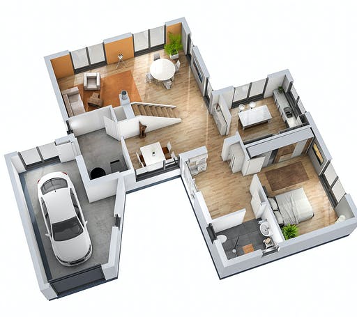 Massivhaus Einfamilienhaus BHS 146 von Ytong Bausatzhaus Bausatzhaus ab 155000€, Cubushaus Grundriss 3