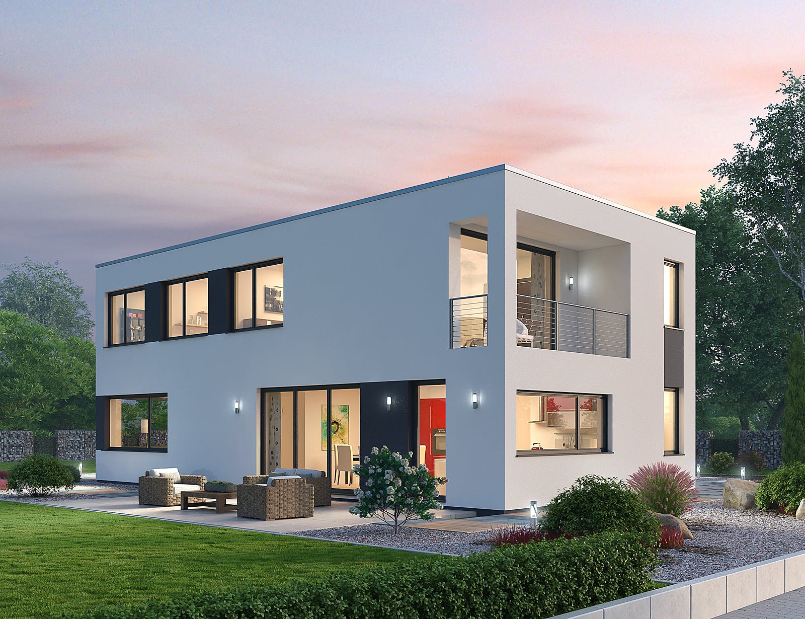 Massivhaus Einfamilienhaus BHS 182 von Ytong Bausatzhaus Bausatzhaus ab 201000€, Cubushaus Außenansicht 1