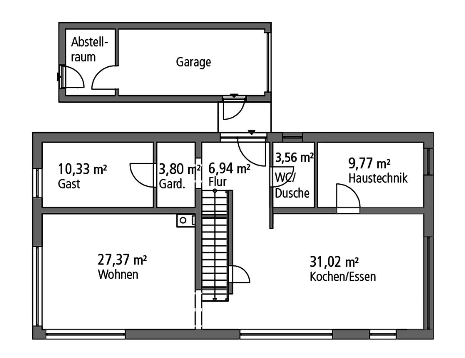 Massivhaus Einfamilienhaus BHS 182 von Ytong Bausatzhaus Bausatzhaus ab 201000€, Cubushaus Grundriss 1