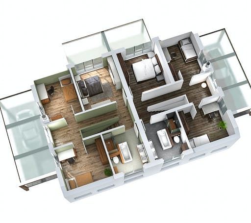 Massivhaus Doppelhaus DHH 119 von Ytong Bausatzhaus Bausatzhaus ab 119000€, Satteldach-Klassiker Grundriss 4