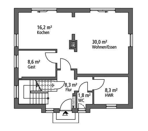 Ytong Einfamilienhaus 136 Floorplan 1