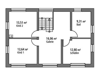 Massivhaus Einfamilienhaus EFH 139 von Ytong Bausatzhaus, Satteldach-Klassiker Grundriss 2