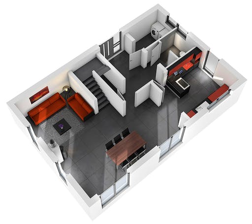 Massivhaus Einfamilienhaus EFH 139 von Ytong Bausatzhaus Bausatzhaus ab 134000€, Satteldach-Klassiker Grundriss 3
